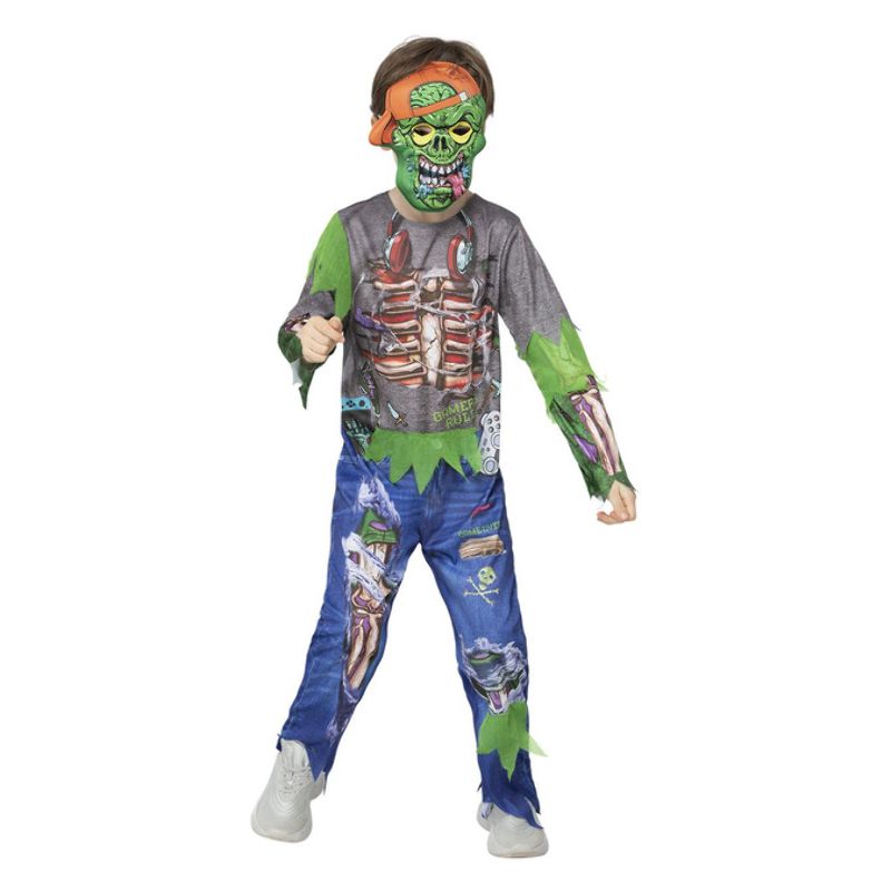 Zombie Gamer Costume Child Multi_1 sm-56444L
