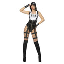 Fever FBI Costume Adult White Black_1 sm-56448M