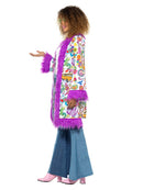 Costumes Australia 60s Groovy Hippie Coat Adult Multi Coloured_2