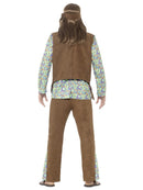 Costumes Australia 60s Hippie Costume With Trousers Top Waistcoat Adult Multi Coloured_3