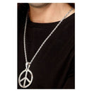 Costumes Australia Size Chart 60s Peace Sign Hippie Medallion Adult Silver