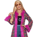 Costumes Australia 60s Psychedelic Hippie Coat Adult Pink_1