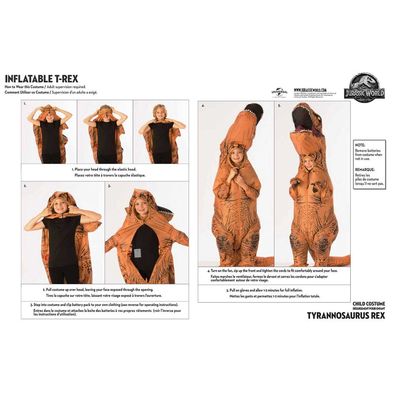 T-rex Inflatable Costume Child