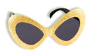 Mod Glitter Glasses - Gold