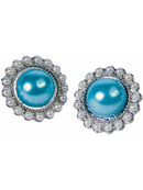 50S Round Earrings - Teal