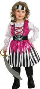Pirate Girl Pink Black & White
