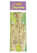 Suspenders - Black, Sequin