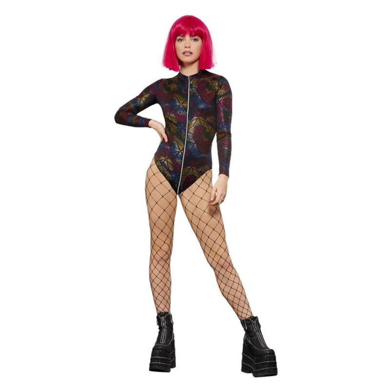 Fever Miss Whiplash Rainbow Print Bodysuit Adult Multi_1 sm-61995XS