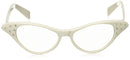 50'S Rhinestone Glasses - White