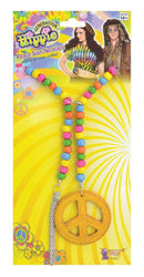 Hippie Wooden Peace Sign Necklace