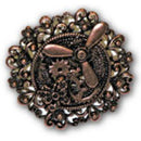 Steampunk Copper Prop With Gears Ring