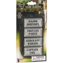 Military Rank Name Badges - 4 Per Card