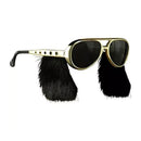 Rock N Roll Glasses With Sideburns