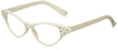 50'S Rhinestone Glasses - White