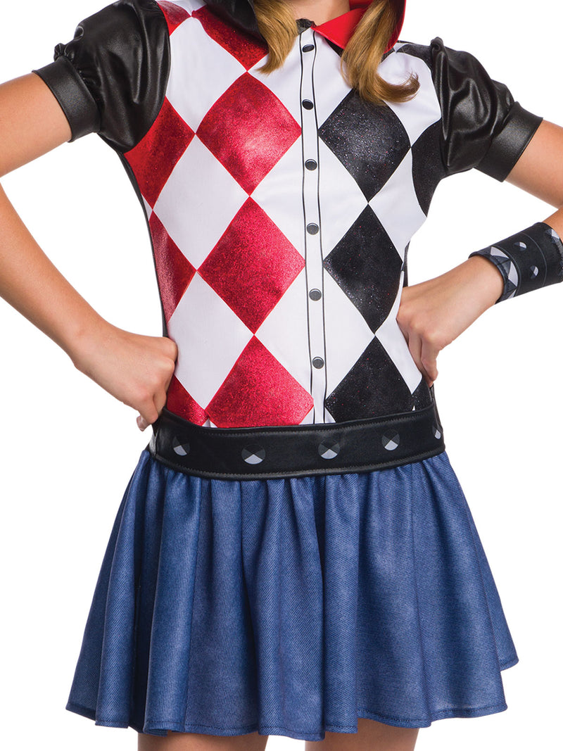 Harley Quinn Dcshg Hoodie Costume - 6-8 Yrs