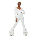 Costumes Australia 70s ABBA Glam Costume Ladies White Jumpsuit_1