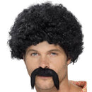 Costumes Australia 70s Disco Dirtbag Kit Adult Black Wig Moustache_1