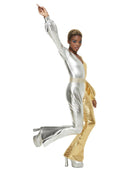 Costumes Australia 70s Super Chic Costume Adult Jumpsuit Gold Silver_2