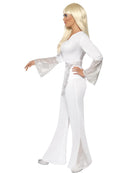 70s Disco Lady Costume  ABBA White Dance Suite