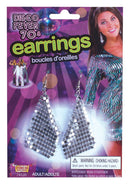 Disco Drop Earrings - Silver