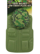 Army Green Vest & Helmet Set - Child