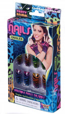 Tiger Fake Nails - Rainbow