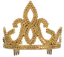 Tiara With Combs - Plastic, Gold