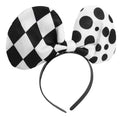 Harlequin Clown Tie, Bow & Headband Set