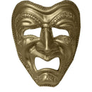 Tragedy Mask - Gold