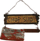 Chop Shop Sign With Cleaver Prop