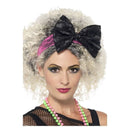 Costumes Australia Size Chart 80s Lace Headband Adult Black Pink