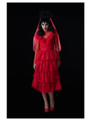 Beetlejuice Lydia Bride Costume Red Wedding Dress
