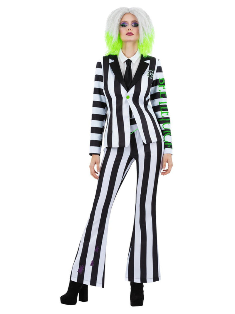 Beetlejuice Costume Ladies Striped Suit