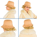 Roaring 20S Beige Flapper Hat