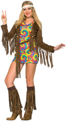 Hippie Shimmy Mini Dress Costume