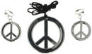 Peace Sign Necklace & Earrings