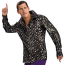 Disco Shirt - Black With Silver Stars Adult