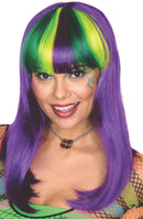 Party Hottie Pink Rainbow Wig