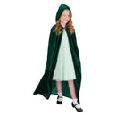 Deluxe Cloak Emerald Green Kids Child 1