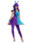 Costumes Australia Alien Lady Costume Adult Blue Purple Dress_4