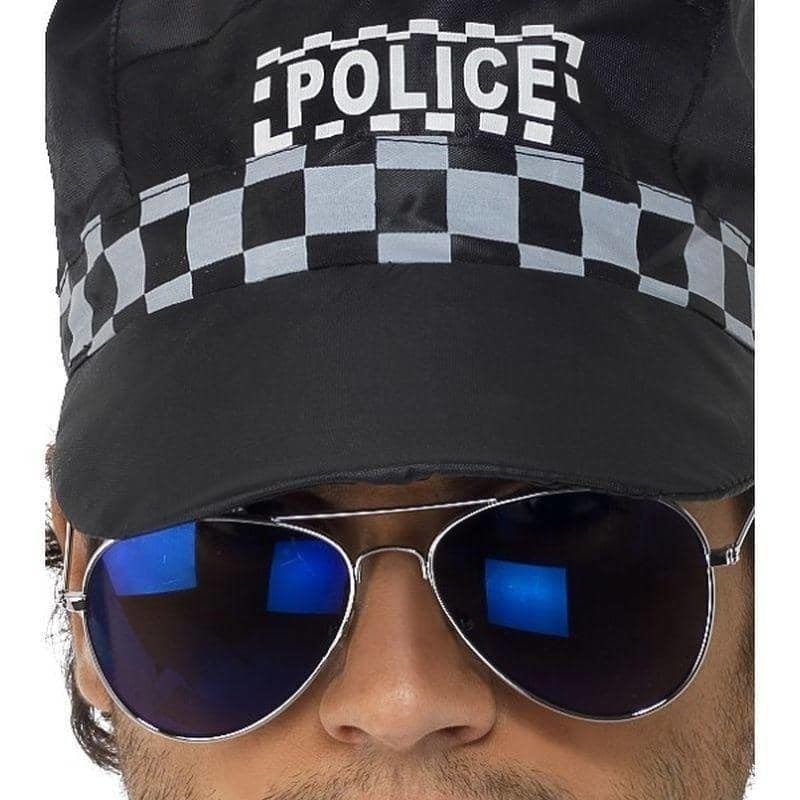 Costumes Australia Aviator Specs Blue Mirror Adult Silver_1