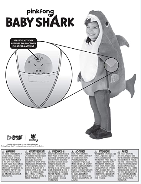 Costumes Australia Baby Shark Yellow Costume for Kids_6