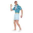 Costumes Australia Barbie Movie Safari Ken Costume Mens Blue Shirt Shorts Tie and Wig_3