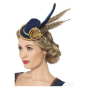 Costumes Australia Size Chart Bavarian Oktoberfest Mini Hat Authentic Adult Blue with Feather