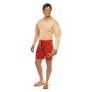 Costumes Australia Baywatch Lifeguard Costume Muscle Suit Adult Red Shorts_3
