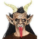 Costumes Australia Beast Krampus Demon Mask Adult Brown Latex Horns Overhead_1