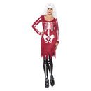 Costumes Australia Beauty Bones Costume Red Ladies Skeleton Dress_1