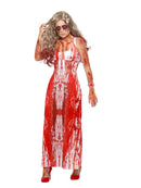 Costumes Australia Bloody Prom Queen Costume Adult White Red_1