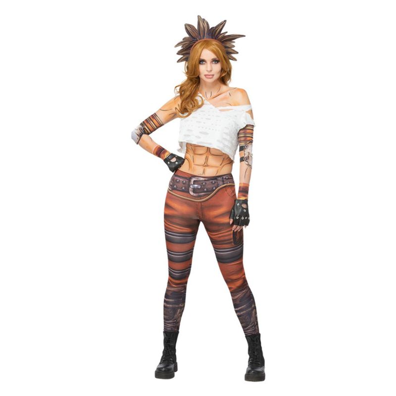 Costumes Australia Borderlands Psycho Costume Top Adult Brown Black_1