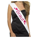 Costumes Australia Size Chart Braut Sash Adult White
